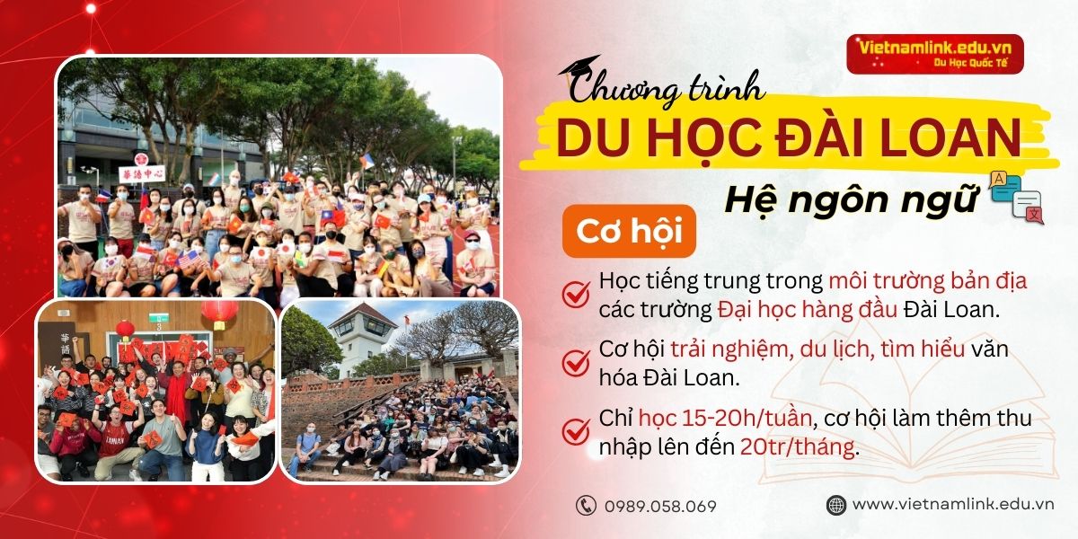 CHƯƠNG TRÌNH TUYỂN SINH DU HỌC ĐÀI LOAN HỆ NGÔN NGỮ KỲ THÁNG 3 NĂM 2025