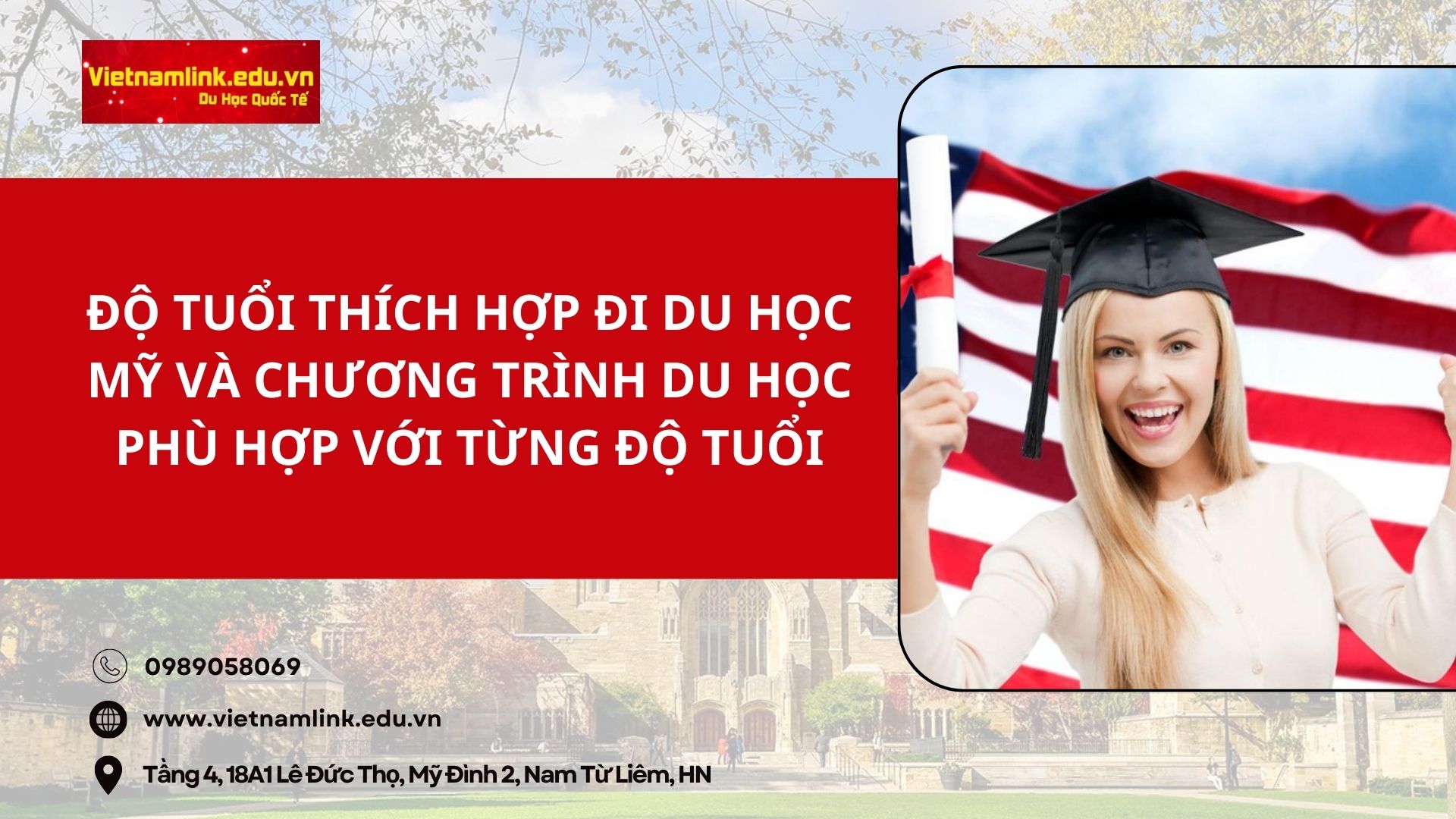 Độ tuổi thích hợp để đi du học Mỹ và chương trình du học phù hợp với từng độ tuổi