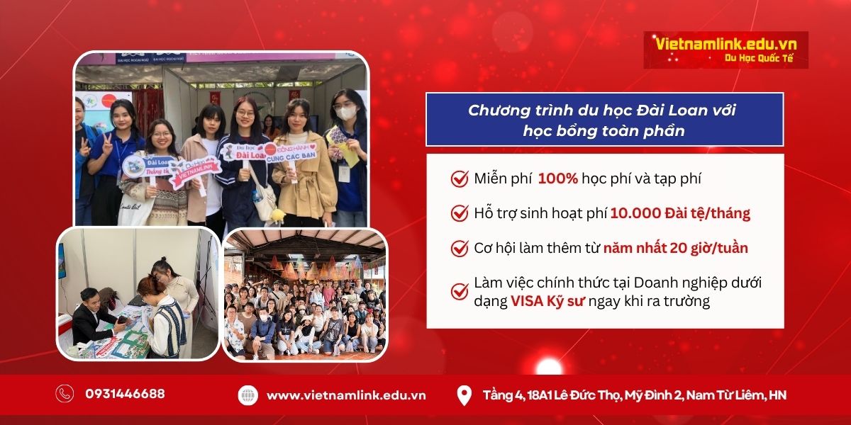 Liên tục tuyển sinh chương trình du học Đài Loan miễn toàn bộ học phí