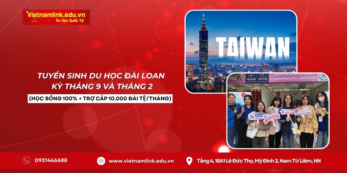 TUYỂN SINH DU HỌC ĐÀI LOAN (HỌC BỔNG 100%) KỲ THÁNG 9 VÀ THÁNG 2 - GIÁO DỤC TÀI NĂNG CÔNG NGHIỆP QUỐC TẾ INTESE